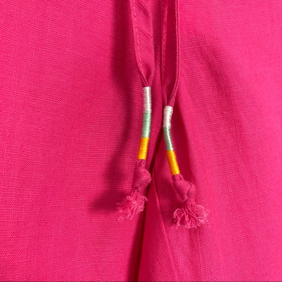 J. Crew Tie-Waist Seaside Pants Women’s Size XS Tassels Pockets Linen Blend - Picture 6 of 11